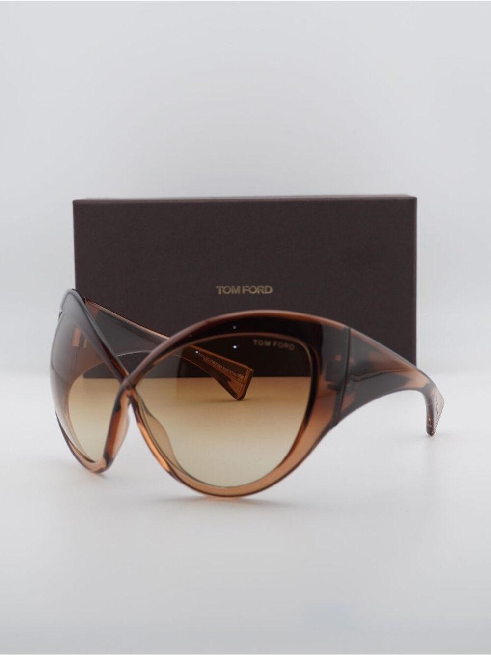 Tom Ford FT0219 50F Butterfly Sunglasses - Brown /Brown Gradient